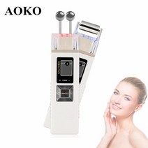 고주파마사지기 갈바닉 리버스 생일선물AOKO Galvanic Microcurrent 스킨 퍼밍 뷰티 머신 Iontophoresis 안티 에이징 페이셜 마사지 페이스 리프팅 스킨 조, 02 US Plug