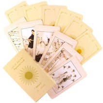Tarot 타로카드 루시드 드림 초심자 타로 데크 카드 데크 175, 하얀