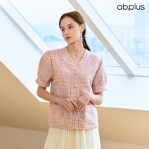 에이비플러스 ab.plus 러블리 셔링 트위드 자켓 (LSW2MJ31A)