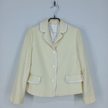 빈티지다온 이엔씨 여성 페이크포켓 봄가을 숏자켓 옐로우 66