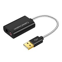 USB 외부 스테레오 사운드 카드 3.5mm USB 어댑터 5.1 채널 USB에서 Microphone 스피커 오디오 인터페이스를위한 오디오 인터페이스