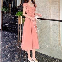 [리엘라]헤르니 퍼프 밴딩 롱 원피스