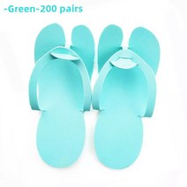 일회용 플립 플롭 도구 호텔 폼 페디큐어 EVA 10 50 쌍, 없음, 13.-Green-200 pairs