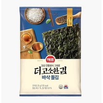해표 더고소한 바삭 돌김 전장 25g 100%통깨로 단 한번만 짠 들기름 발라 구워 더 고소한 조미김, 6개