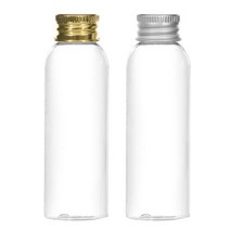 알루미늄캡 50ml 60ml 75ml 80ml 100ml 어메니티 공병, 1개, 60ml(L)투명용기 실버캡