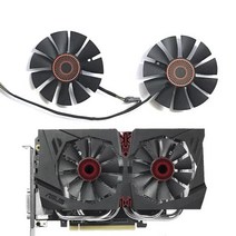 그래픽 카드 냉각 팬 T128010SH FD7010H12S 4 핀 75mm STRIX-R9 370 GPU AS STRIX GTX 960 950 750TI 1060 1050TI 용, 02 FD7010H12S