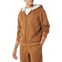 Amazon Essentials 남성용 셰르파 안감 풀 집업 후드 플리스 스웨트셔츠 오프-화이트 XS 아마존 에센셜