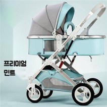 [ 나우로그 ] 초경량 디럭스 아기 반려동물 고양이 강아지 유모차 개모차 아크로스밀, 프리미엄 민트