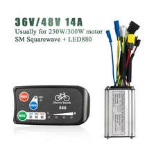 kt ebike motor controller lcd led 디스플레이 kunteng 36v 48v lcd3 lcd8h 880 lcd7 electric Bicycle bike di, 14A SM LED880