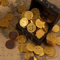 스틴랜드 동전 코인 보물함 초콜릿 153g 고급 초콜렛 반전 용돈 선물 수입 초코렛, 스틴랜드 행운의 보물함 초콜릿 세트