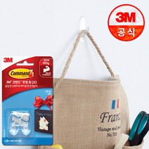 3M 코맨드 투명 훅, 1개, 소형