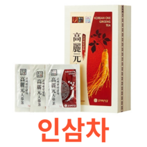 고려원인삼 인삼차(목함) 3g x 100포 원액 파우치 타입 팩 건강 온 가족 남녀노소 관리 기능식품 농축액 고형분 국내산 열매 카라멜당시럽 간편 섭취 저당 무수결정포도당, 100포X7개