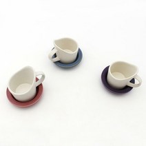 달소금 도자기 무광 종이컵 홀더/받침세트(3color), 색상:인디언레드SET, 단품