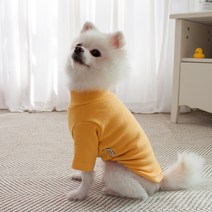 루비디 더 편한 목폴라 강아지 티셔츠, 머스타드