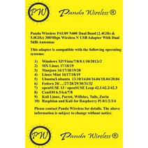 Panda Wireless PAU09 N600 듀얼 밴드 2.4GHz 및 5G.. 정품보장, 단일