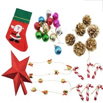 신우글로벌 크리스마스 트리 장식 6종 셋트, 트리 장식 셋트 6종