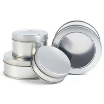 원형 틴케이스 철제 케이스 투명창 윈도우 소품보관함, 제품선택, 90x35mm - 막힘, 1개