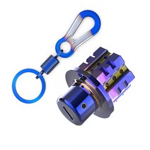 음성인식 ai 스피커 범용 오토바이 키 체인 변형 커버 CNC 비트 오각형 헤드 장식 링 자동차 액세서리, 11 Titanium set 2