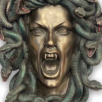 미니 석고상 석상 흉상 미술 인테리어 메두사 벽 동상 그리스 신화 괴물 동상-고딕 신화 전설 뱀 동상 3.94 인치 홈 장식 룸 장식, CHINA