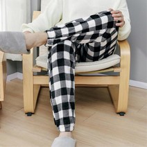 따뜻한 벨벳소재 남성여성 수면바지 꿀잠 꿀잠템 숙면, 블랙-XL