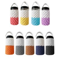 물병 보틀파우치 핸드메이드 텀블러파우치 투톤물병가방 350ml 500ml, 블루, 1개