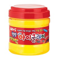 [일오삼유통] 액괴 눈꽃슬라임 지점토놀이 소근육발달놀이 클리어슬라임 안전슬라임 미술, 혹★ 아모스 탱탱 아이클레이 400g 벌크 노랑, [좋아요]