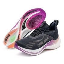 O-Resilio 남성용 로드 러닝화 마라톤 탄소 섬유 플레이트 아치 서포트 와이드 경량 통기성 스니커즈 ONEMIX 라이트 아머 21601 복숭아.