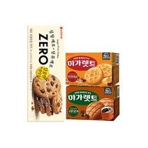 [롯데제과] 제로 초콜릿칩 84g+마가렛트 오리지널 176g+마가렛트 구운모카 176g 각 1개씩