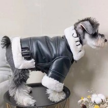 강아지 겨울 옷 무스탕 패딩 명품 아우터 소형견 중형견 대형견 애견, 블랙, S