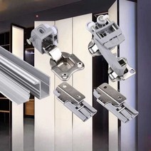 슬라이딩 도어 롤러 장롱문 부품 수리용 악세서리, 오른쪽으로 열리는 2개의 문 한쌍 바퀴