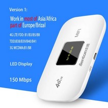 4G LTE라우터 휴대용 차량용 무선 와이파이 공유기 Benton 잠금 해제 3G4G Lte 라우터 한국 Mifi 모뎀 미니 포켓 타입 C 충전기 150 Mbps KT SK Sim, 1.2050mAh  Version1, 1.2050mAh - Version1