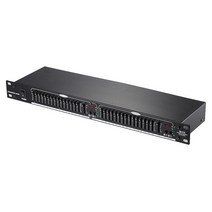EQ-215 듀얼 채널 15밴드 1U 이퀄라이저 1U 랙 마운트 110-240V 미국 규제 플러그, 블랙