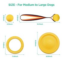 강아지원반 개를위한 sunky 4 팩 플로팅 가져 오기 장난감 야외 피트니스 용 개 훈련 링 floatable 당기는 장난감 및 소형 중형 대형 개를위한 플라잉 디스크 대화 형