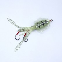 스퀴드웜 쉐드웜 광어 다운샷 오징어 리얼베이트, #E