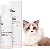 강아지입욕제 애견입욕제 샴푸Breezytail PetO'Cera 워터리스 캣 샴푸, 한개옵션0