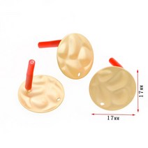 주얼리DIY세트 주얼리메이커 고급케이스 DIY 스테인리스 스틸 귀걸이 커넥터 보석 제작용 라운드 불규칙 골드 컬러 백 설정 10 개/세트