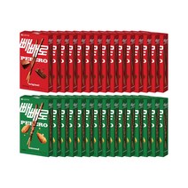 롯데 초코 빼빼로 +아몬드 빼빼로, 37g, 30개