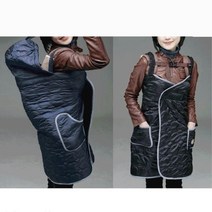 겨울 아기띠 패딩 망토 어부바 포대기 아기띠후드, 네이비