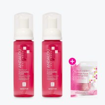 안달로우 내추럴스 천송이 로즈 클렌징폼 2개 페이셜 스펀지 1개, 163ml, 163g
