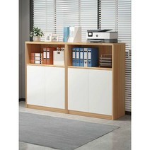 프린트선반 프린터 받침대 사무용 수납장 데스크 선반, (도어 4개 80CM + 80CM)