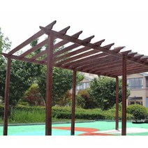조립식 원목 파고라 원두막 흡연장 방부목 공원 화단, 탄화목3x2x2.6m높이9x9