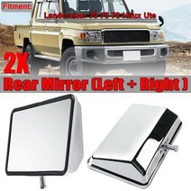 도요타 랜드 크루저 70 HILUX ute의 NEW-2X 크롬 도어 뷰 프론트 사이드 미러, 01 은