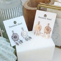 이어넥핸즈(잡화) [이어넥핸즈] 써지컬스틸 드림캐쳐 목걸이.귀걸이