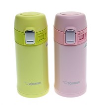 조지루시 슬림 원터치 보온보냉 물병 SM-PB20, 클리어핑크, 200ml
