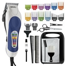 Wahl 왈 Color Pro Complete 유선 이발기 남녀 및 어린이 공용 쉽고 자극 없는 이발을 위한 컬러 가이드 빗 포함 79300-1001 Clipper, 1 Count (Pack of 1)