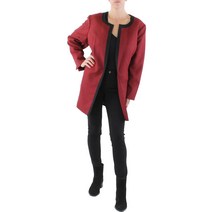 Le Suit 플러스 여성 하운드투스 긴팔 오픈 프론트 블레이저, Fire Red Combo, US 18 (XL)