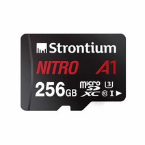 스트론튬 Strontium Nitro 256GB 마이크로 SDXC 메모리 카드 100MB/s A1 UHS-I U3 클래스 10 스마트폰 태블릿 드론 액션 캠 (SRN256GTFU3, Nitro A1 100MB/s micro SD_256G