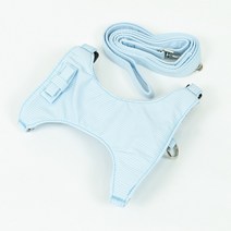 고양이하네스 고양이전용하네스 산책줄 산책냥이 산책냥 가슴줄 체크, 블루