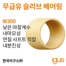 한국이구스 베어링 22-25mm iglidur® W300 독일 정품 슬리브 베어링 DUBUSH 오일리스 BUSHING 부싱, 내경 22mm:WSM-2224-45