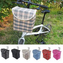 자전거 수납함 바구니 퀵보드 전동 장바구니 용품 체크무늬 걸이형 복주머니 핸드폰 거치대 손잡이 자전거용 스마트폰 대량 구매 배달 오토바이, 레드체크